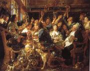 Jacob Jordaens Feast of the bean King Spain oil painting artist